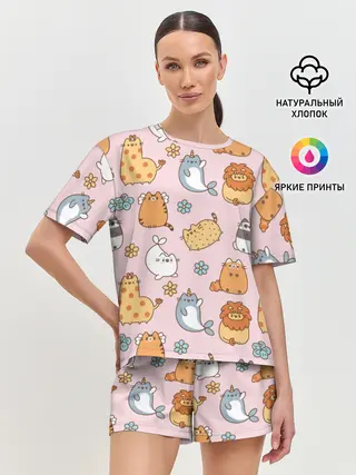 Женская пижама с шортами / Зверюшки