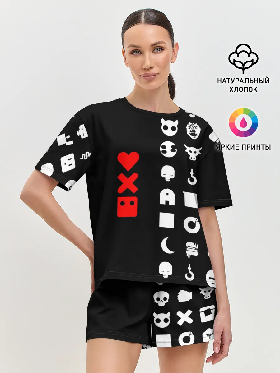 Женская пижама с шортами / Любовь, смерть и роботы