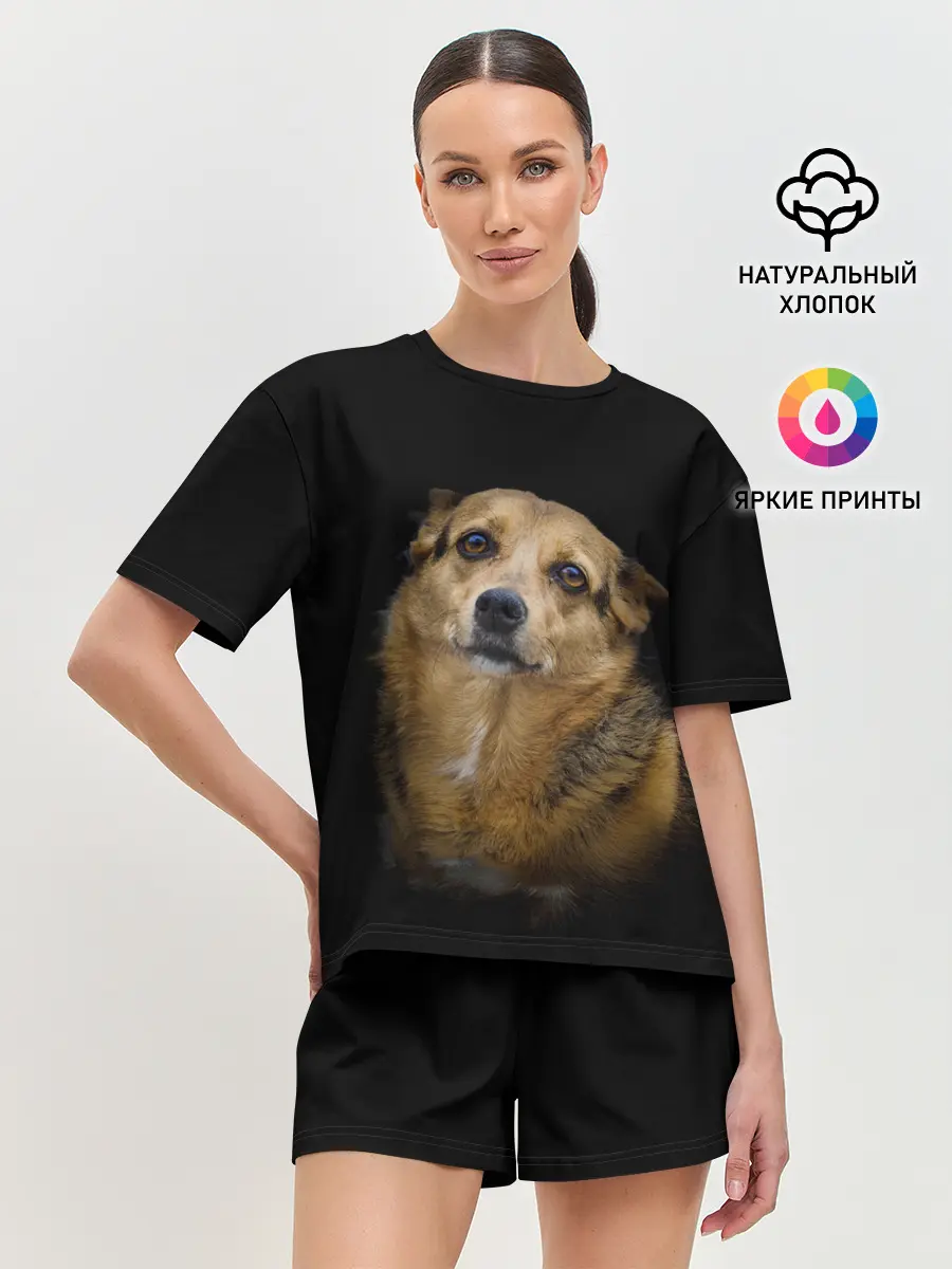 Женская пижама с шортами / ГРУСТНЫЕ ГЛАЗКИ