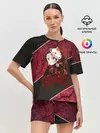 Женская пижама с шортами / Танджиро Камадо в маске