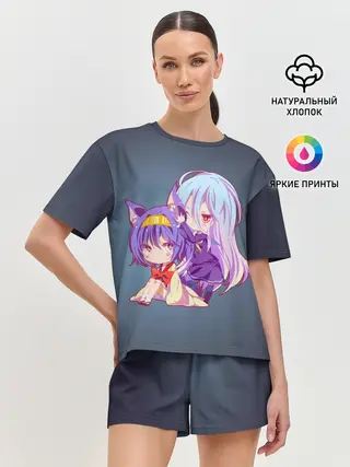 Женская пижама с шортами / Изуна и Широ