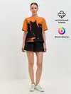 Женская пижама с шортами / Котенок на фоне заката