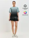Женская пижама с шортами / Black and Blue gradient