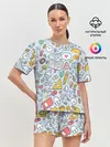 Женская пижама с шортами / Школьная