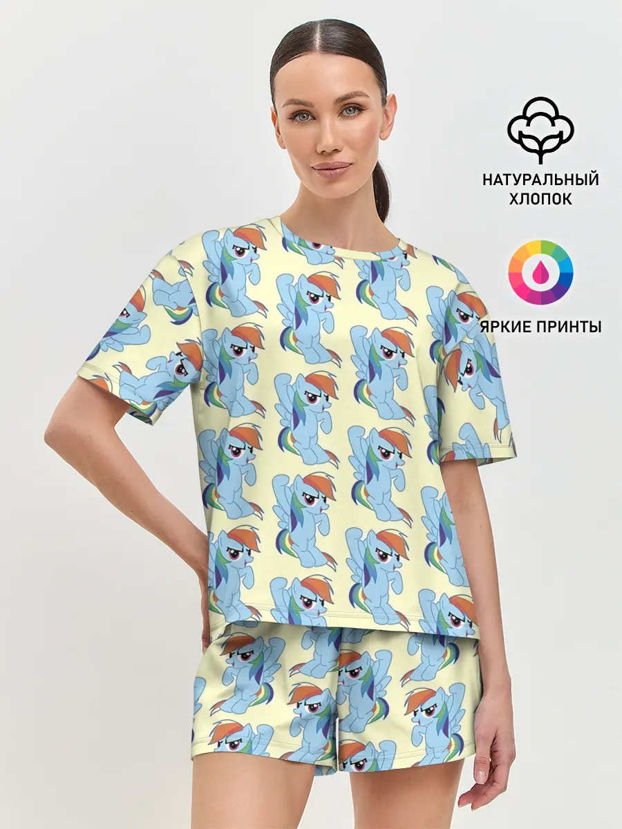 Женская пижама с шортами / Rainbow Dash
