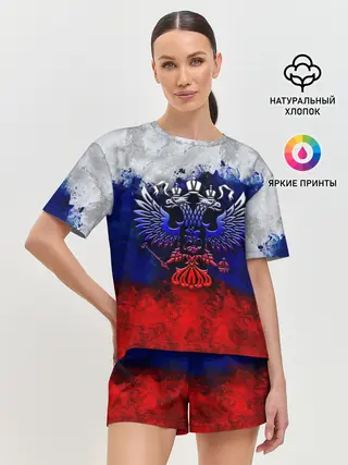 Женская пижама с шортами / Россия | Russia | Герб