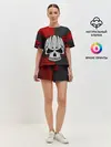 Женская пижама с шортами / Крылатый череп 3D