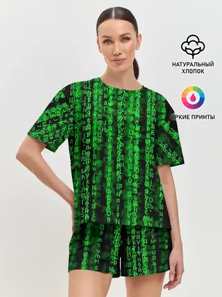 Женская пижама с шортами / Программная ошибка Баг 3D