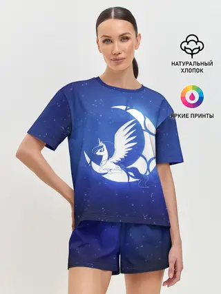 Женская пижама с шортами / Лунная пони