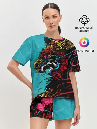 Женская пижама с шортами / Дракон | Dragon