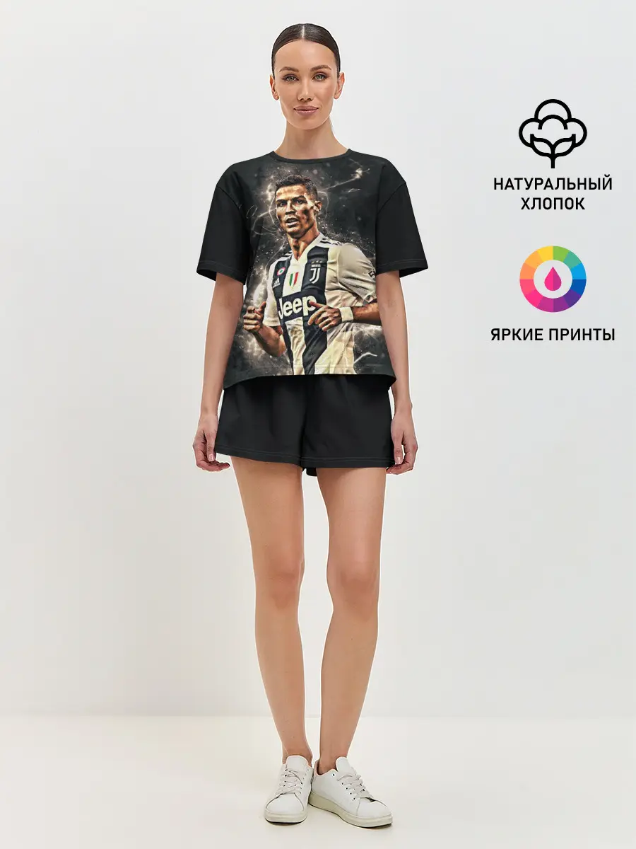 Женская пижама с шортами / Криштиану Роналду