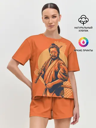 Женская пижама с шортами / Самурай