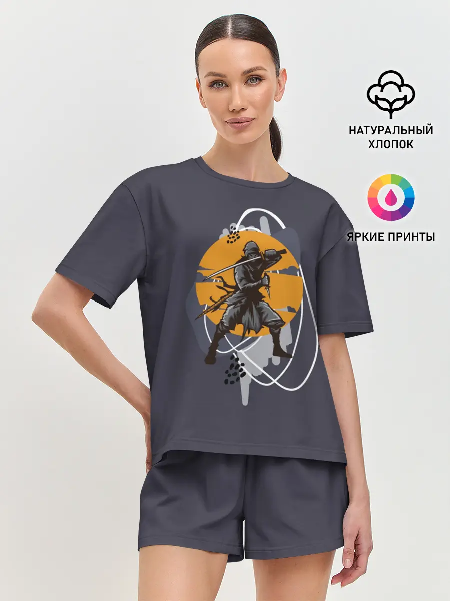 Женская пижама с шортами / Ниндзя