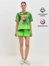 Женская пижама с шортами / Лисенок в зеленом лесу