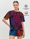 Женская пижама с шортами / Фиолетовый узор 3D