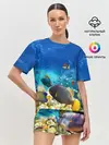 Женская пижама с шортами / Морской мир