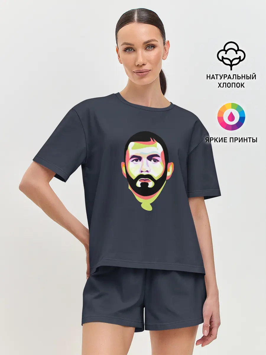 Женская пижама с шортами / Карим Бензема. Поп арт
