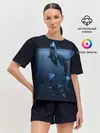 Женская пижама с шортами / касатки