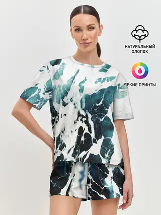 Женская пижама с шортами / море