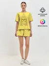 Женская пижама с шортами / Черно БелЫй ЧереП