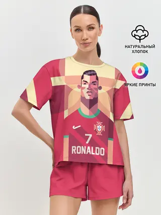 Женская пижама с шортами / Криштиану Роналду