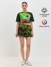 Женская пижама с шортами / Тропическая лягушка