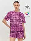 Женская пижама с шортами / Pink Alligator