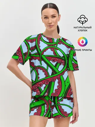 Женская пижама с шортами / Кракен / Kraken