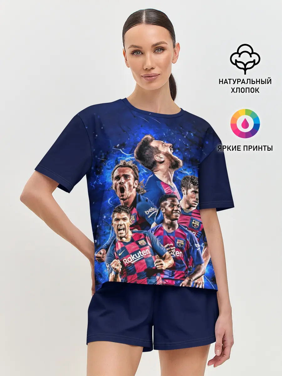 Женская пижама с шортами / Месси и Суарес