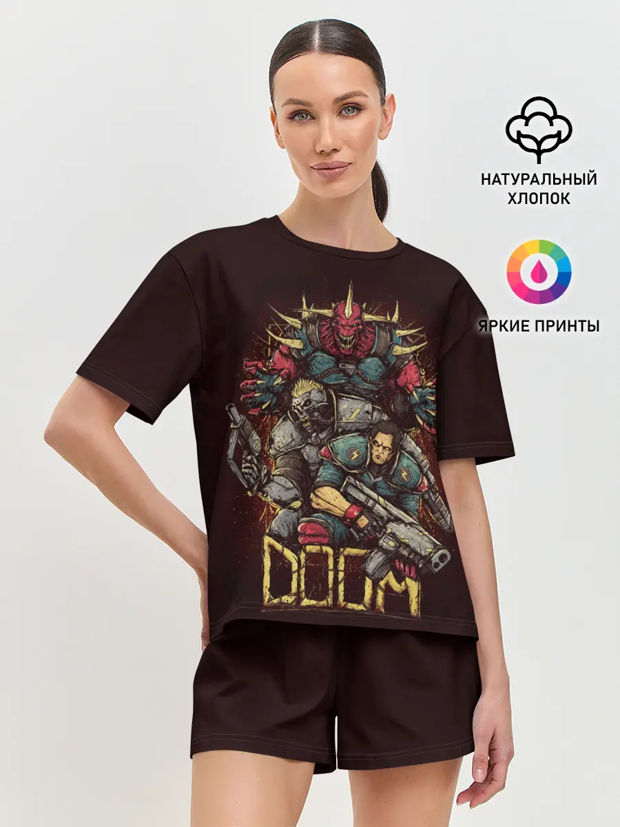 Женская пижама с шортами / DOOM