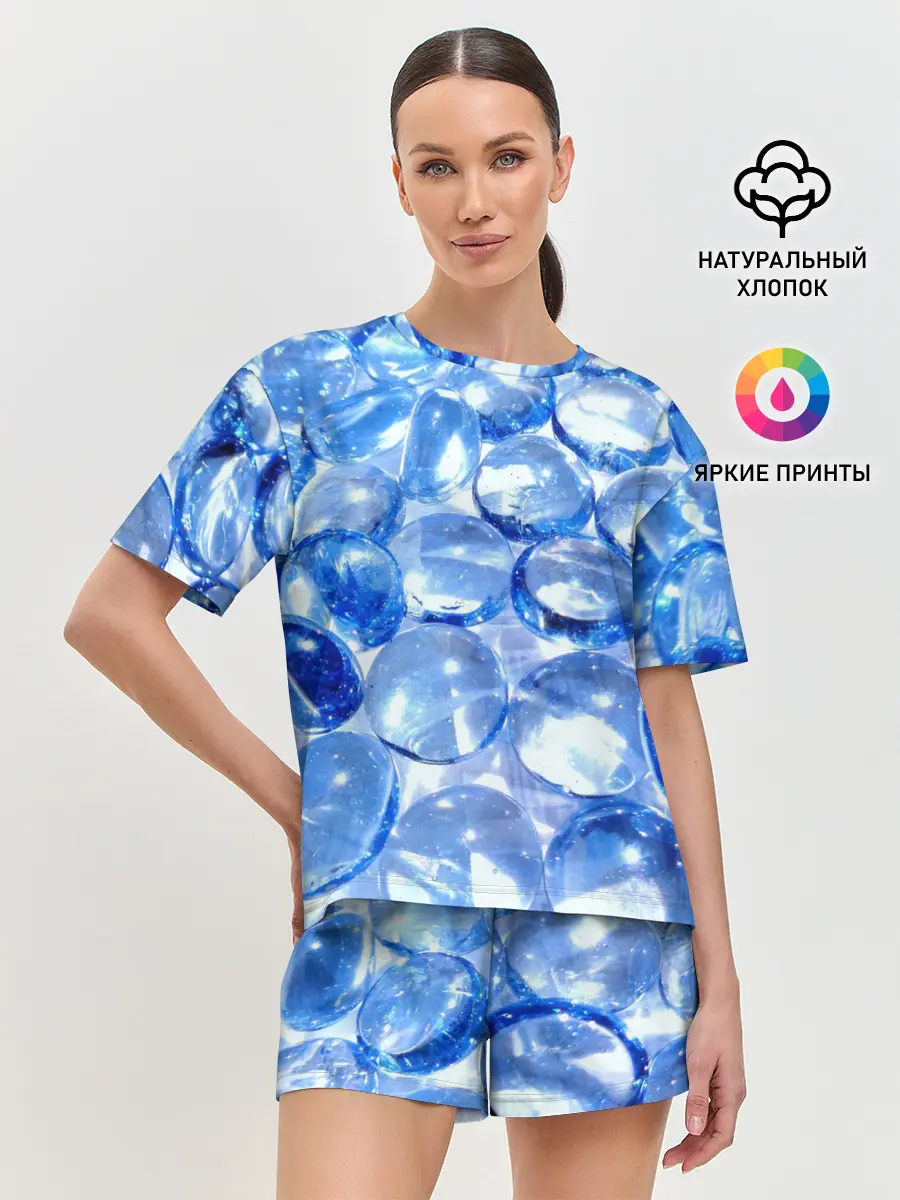 Женская пижама с шортами / Абстракция