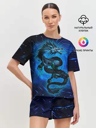 Женская пижама с шортами / Кибер-Dragon