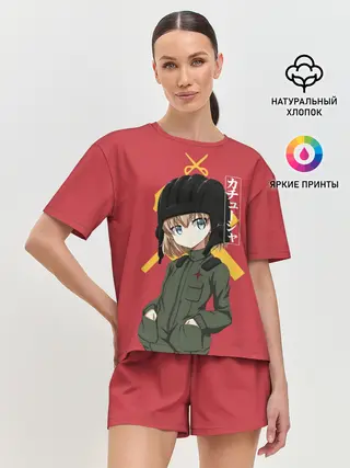 Женская пижама с шортами / Катюша