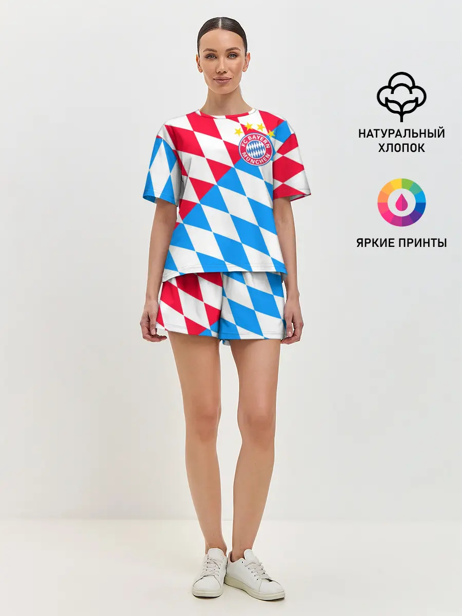Женская пижама с шортами / ФК БАВАРИЯ / BAYERN / МЮНХЕН