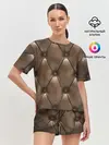 Женская пижама с шортами / КоЖа в ромбиках