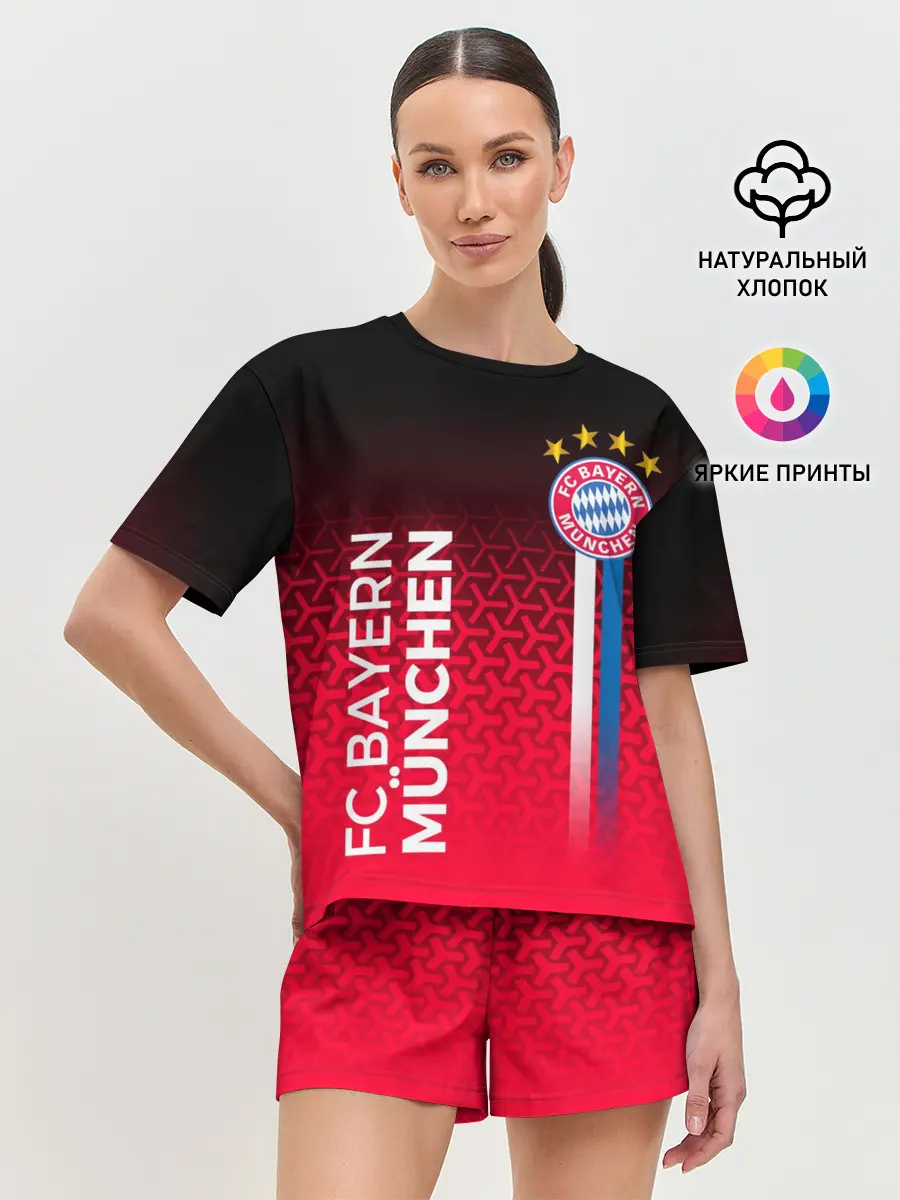 Женская пижама с шортами / ФК БАВАРИЯ / BAYERN / МЮНХЕН