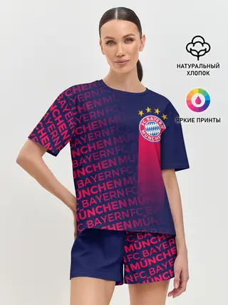 Женская пижама с шортами / ФК БАВАРИЯ / BAYERN / МЮНХЕН