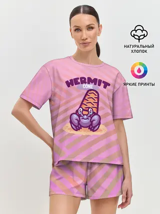 Женская пижама с шортами / Hermit cone. Отшельник