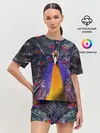 Женская пижама с шортами / Павлин