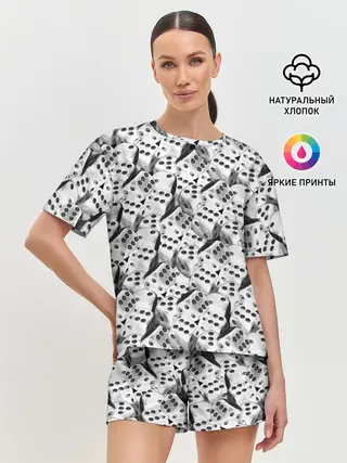 Женская пижама с шортами / Игральные Кости