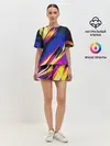 Женская пижама с шортами / БЕНЗИНОВЫЕ РАВЗОДЫ / ТЕКСТУРА