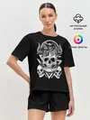 Женская пижама с шортами / Черепа и Вороны | Skulls Raven