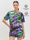Женская пижама с шортами / Граффити на стене