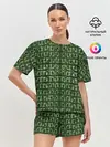 Женская пижама с шортами / Текстура Аллигатора