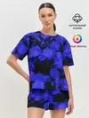 Женская пижама с шортами / Синие Кляксы