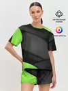 Женская пижама с шортами / Green / Black