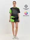 Женская пижама с шортами / Green / Black