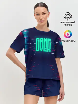 Женская пижама с шортами / Game Over