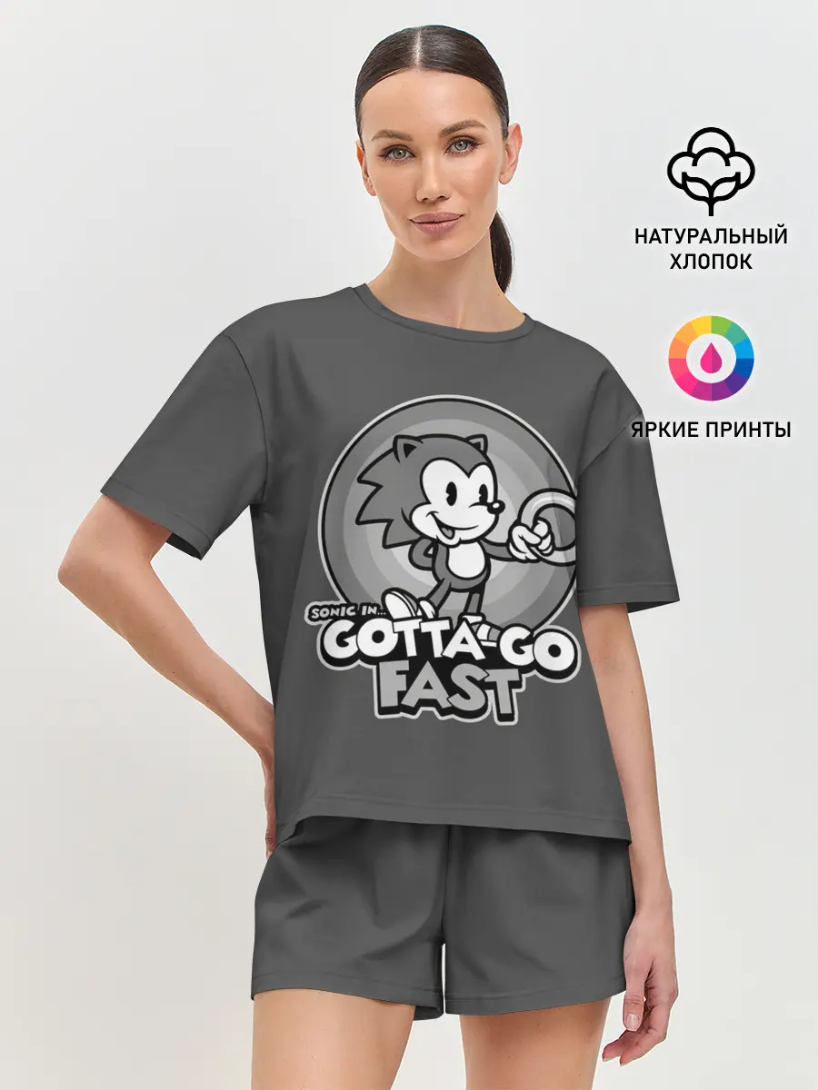 Женская пижама с шортами / Retro Sonic