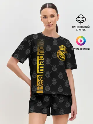 Женская пижама с шортами / РЕАЛ МАДРИД / GOLD / ЗОЛОТО